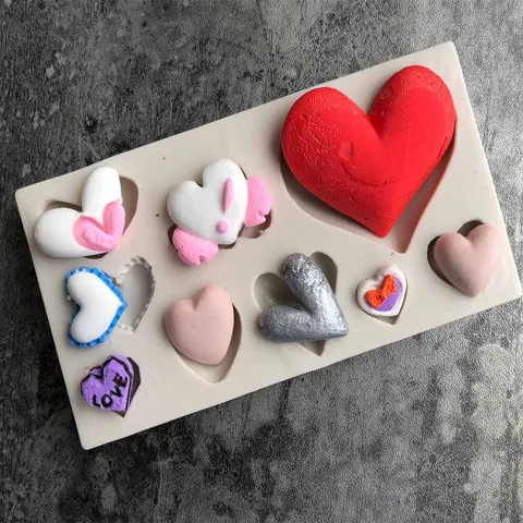 Силиконовые формы в форме сердца, для свадебного кекса, инструменты для украшения тортов из мастики форма для мастики, шоколада, мыла, глины