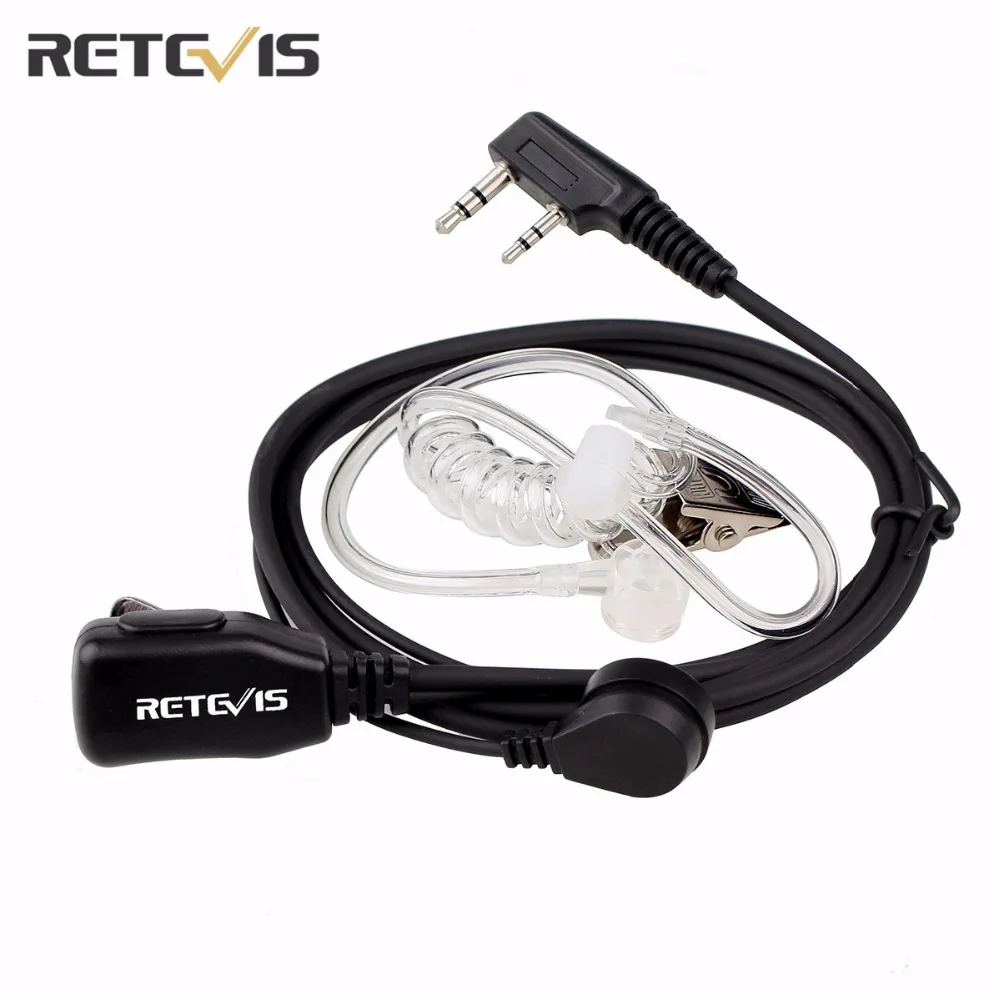 Наушники Retevis 2 Pin PTT с микрофоном скрытый акустический трубчатый наушник в ушах