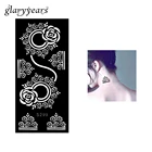 1 шт. полый трафарет для татуировок хной черная гирлянда цветок круглый шаблон для татуировок DIY трафарет для татуировок Сексуальная краска продукты S299