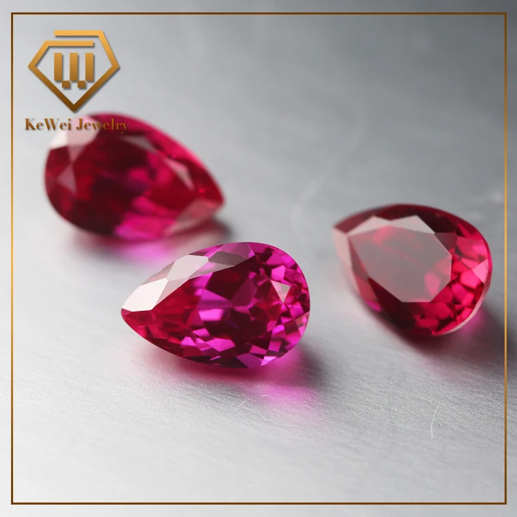 10 шт. красный камень 3*5 мм 10*12 5 # грушевидный синтетический корунд для ювелирных