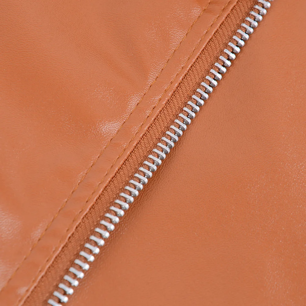 Новинка 2017 года весенне-осенняя кожаная куртка для женщин модная из