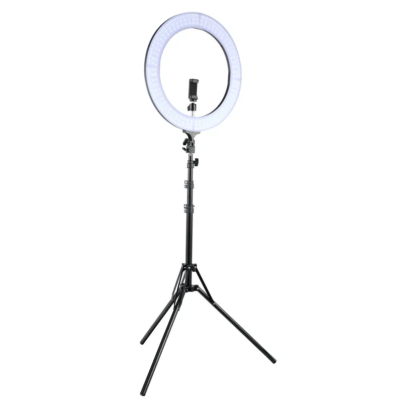 Tycipy 18 &quotRing Light Studio Video camera Kit 48 Вт 5600 К светодио дный LED Dimmable двухцветное