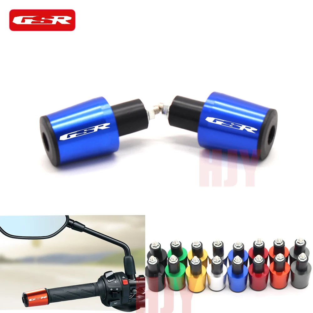 Мотоцикл 7/8 'དྷ мм ручки рукоятка Кепки конец Вилки для SUZUKI GSXR GSX R 600 750 1000 K6 K7 K8 K9