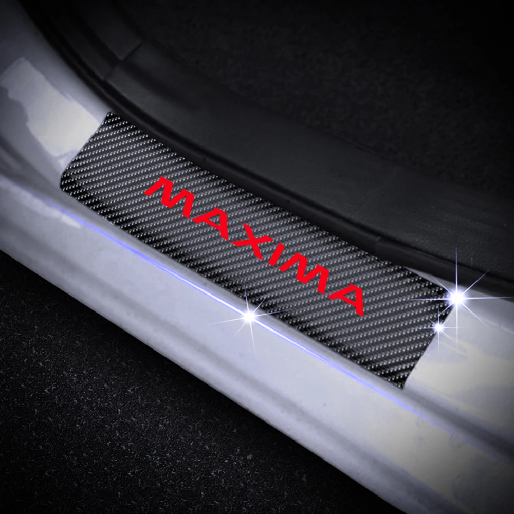 Накладка на порог автомобиля s для Nissan Maxima Накладка на порог двери виниловая наклейка из углеродного волокна аксессуары для стайлинга автомобиля 4 шт