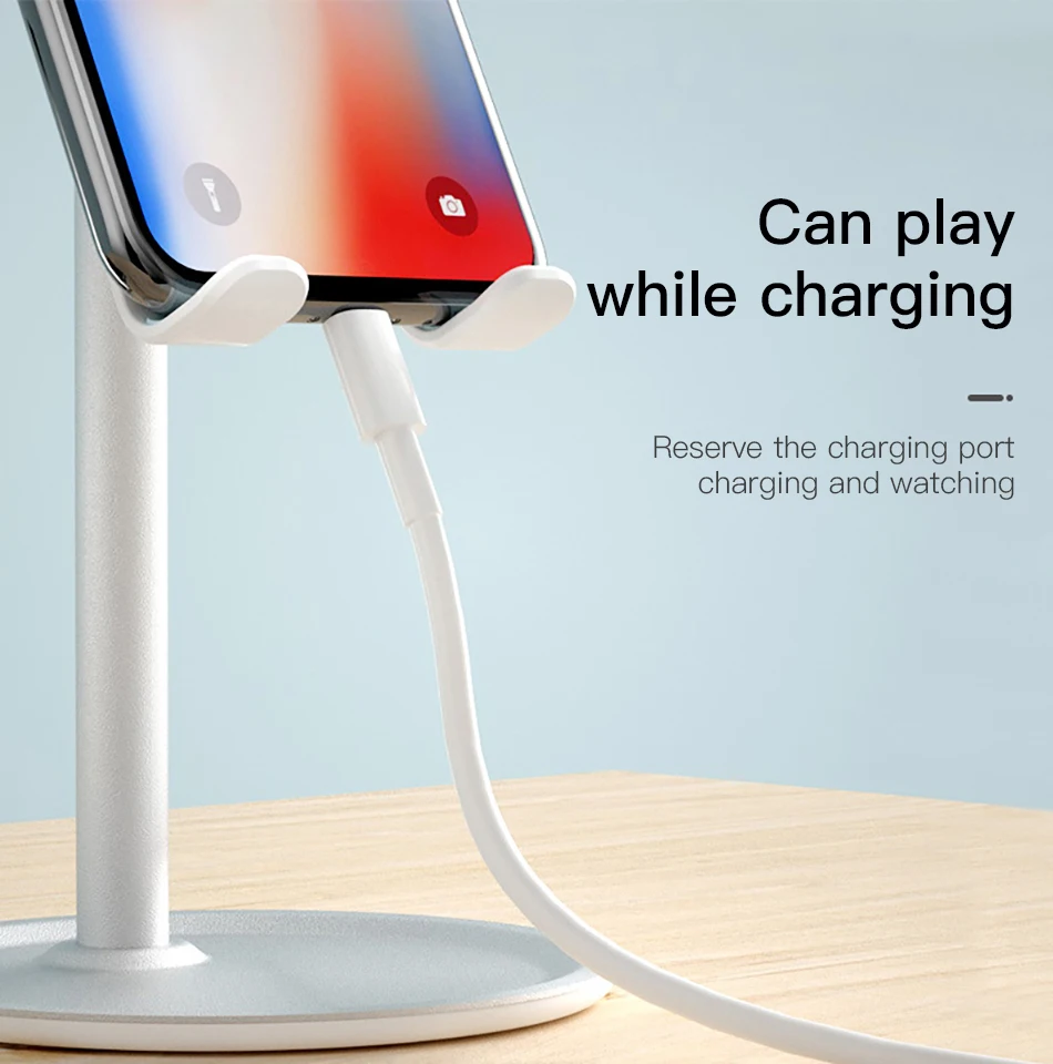 ACCEZZ Универсальный держатель для мобильного телефона для iPhone 7 X samsung Xiaomi iPad Air Tablet металлический Регулируемый Настольный держатель для телефона