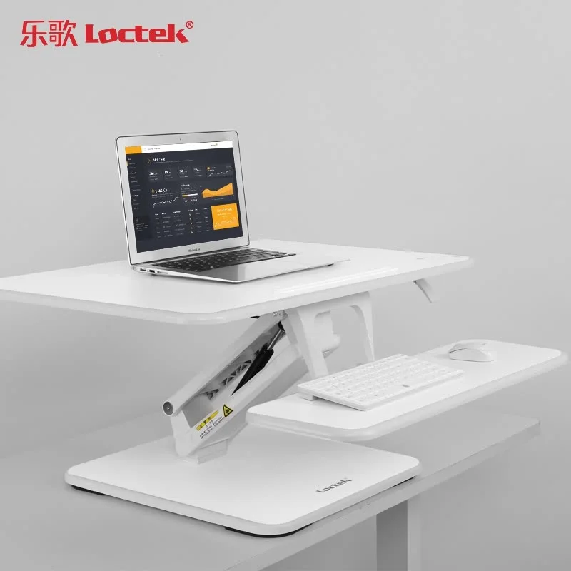Loctek M3SS Настольный стояк, легко регулируемый по высоте компьютерный стол для ноутбука со складным держателем для клавиатуры 55X50 см