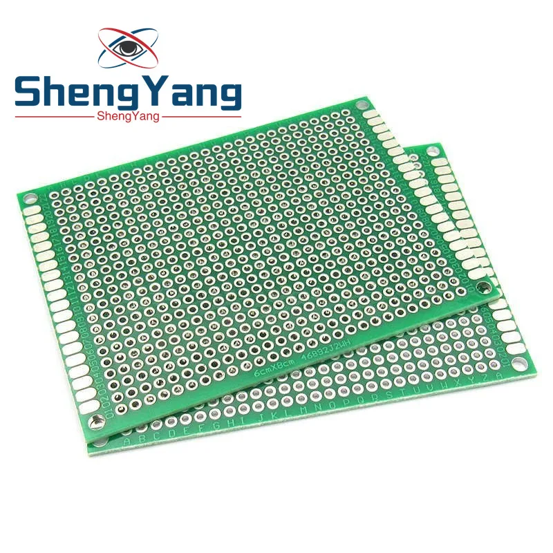 1 шт. 6*8 6X8 см двухсторонний Прототип pcb Универсальный макет печатная плата для Arduino 1,6 мм 2,54 мм Стекловолокно