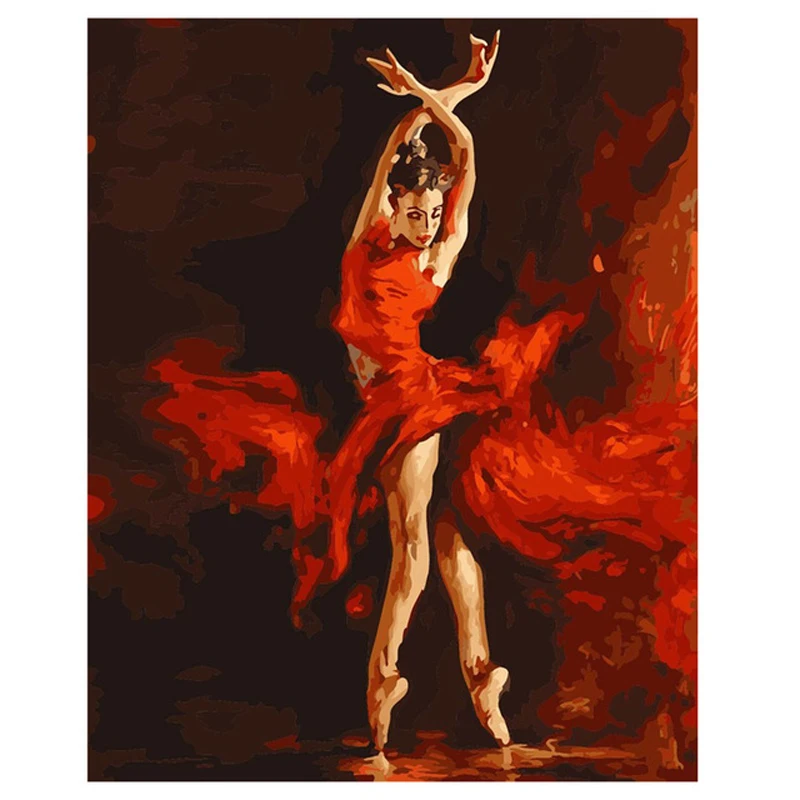 Алмазная живопись 5d &quotсделай сам&quot вышивка крестиком красное платье танцовщица