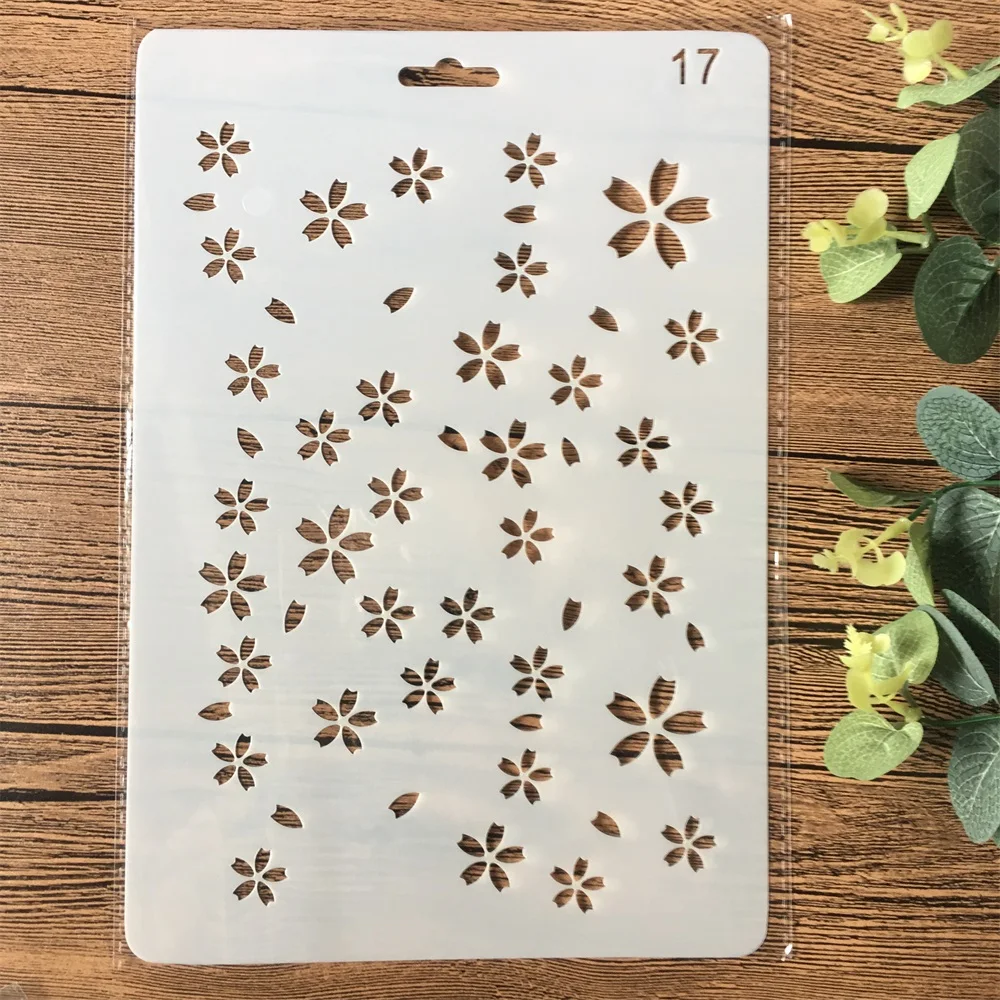 26 см цветы сливы DIY Craft трафареты для многослойного рисования фотообои | Отзывы и видеообзор