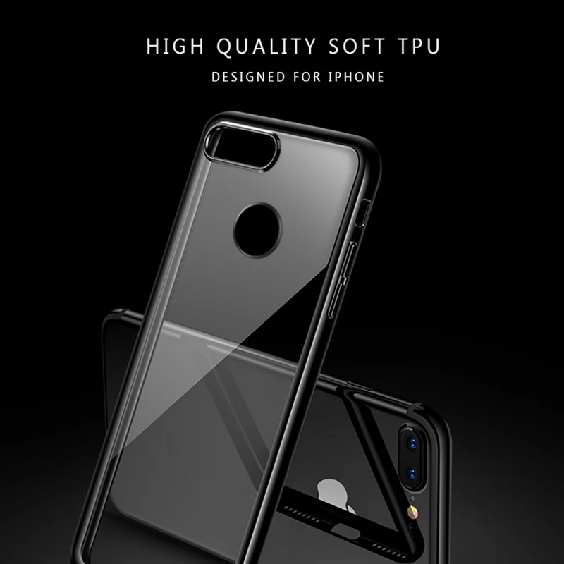 Чехол для iPhone X 7 8 Plus абсолютно новый ультра тонкий мягкий чехол телефона