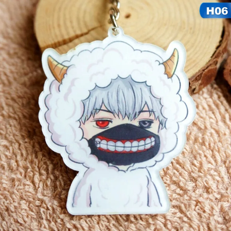 Лидер продаж кольцо для ключей с аниме Tokyo Ghoul Re брелок подвеской акриловые