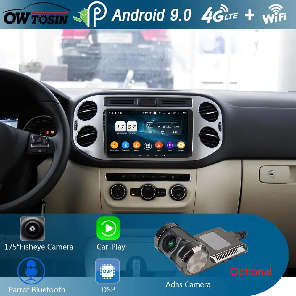 9 ''IPS 8 ядер Android 0 автомобильный DVD Радио GPS мультимедийный плеер 4G + 64G для VW Passat