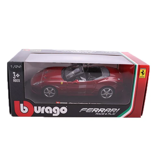 1:24 Ferari California T образная модель автомобиля из сплава винно красная