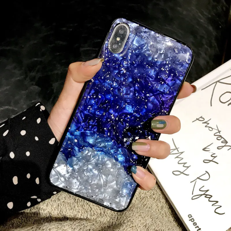 purple Блестящий Мраморный чехол для телефона для iPhone 6, 6 S, 8, 7 Plus, X, 11 Pro, чехол с 3D рисунком, мягкая задняя крышка из ТПУ для iPhone 7, 8 Plus, iPhone XR 11 - Цвет: purple