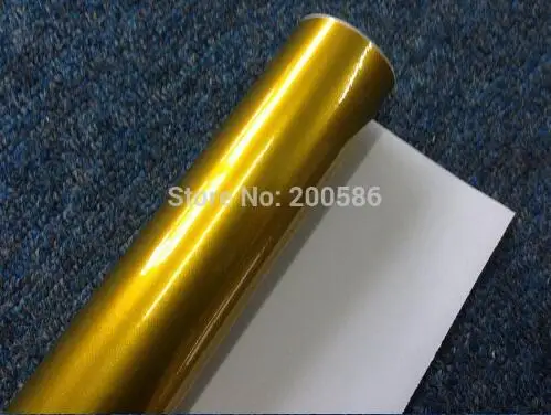 gold GW9473 Глянцевые конфеты, виниловая пленка для обертывания с воздушными пузырьками, яркие глянцевые автомобильные обертывания, стиль, известность, Размер 1,52*20 м/рулон - Название цвета: gold GW9473