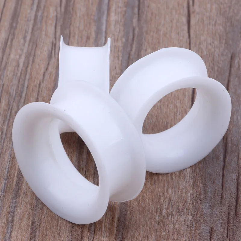 Оптовые продажи 96 шт. 4-25 мм белые силиконовые полые Заглушки для сережек с