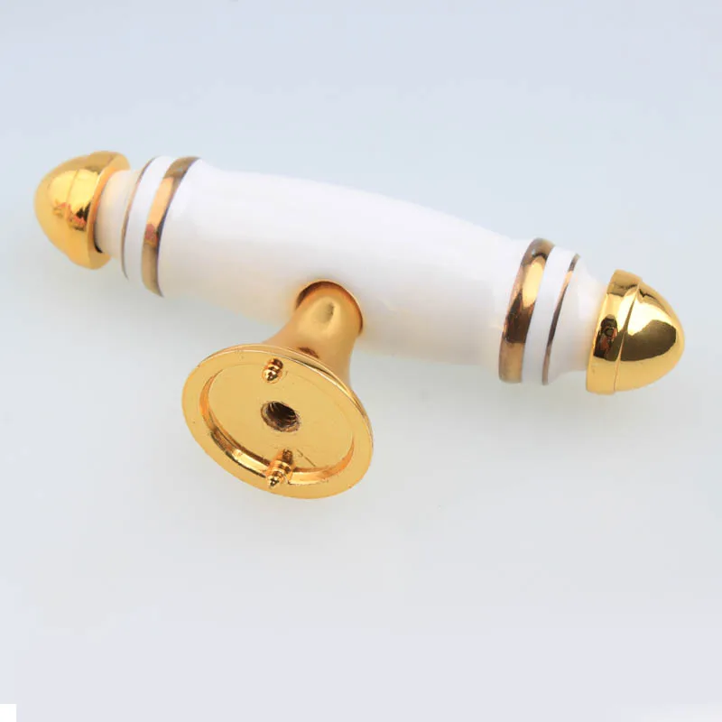 Modren Простые Модные Белые керамические выдвижные ручки для шкафа кухонного из