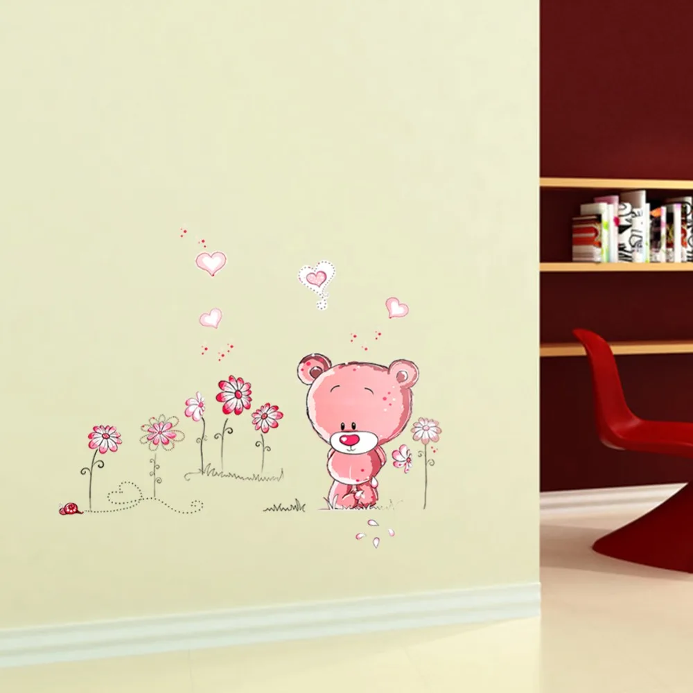 Новый милый прекрасный розовый медведь Детские для маленьких девочек Дети Книги