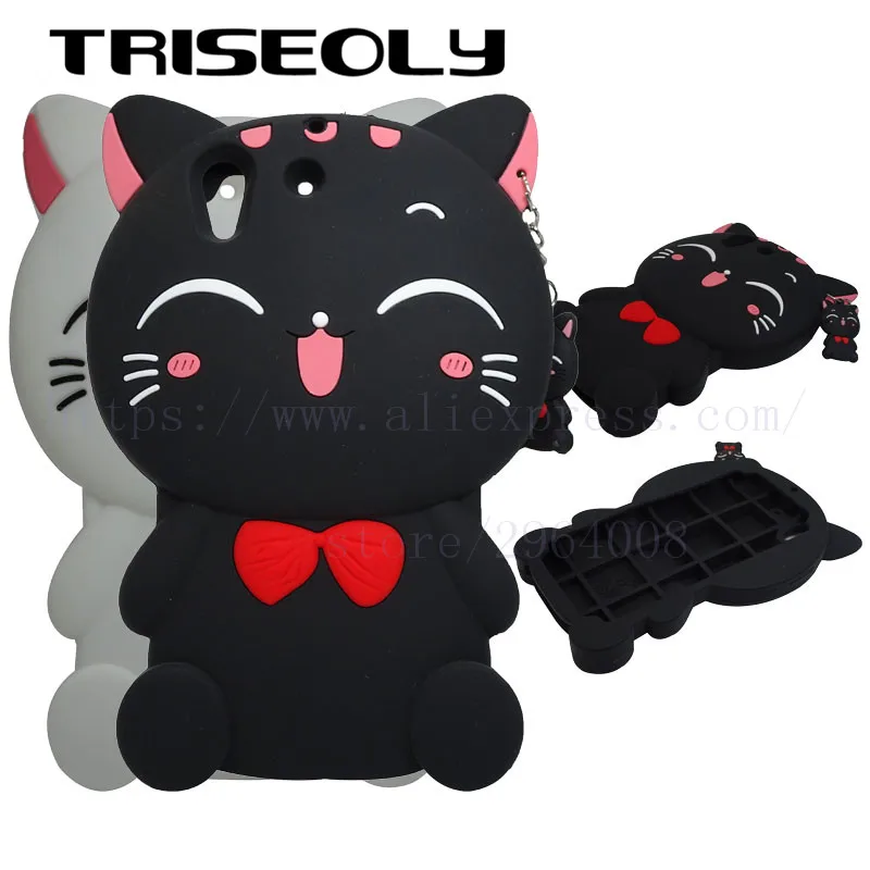 TRISEOLY 3D с изображением из мультфильма Lucky Cat Силиконовый чехол для huawei Y6 2 CAM L21 Honor 5A 5
