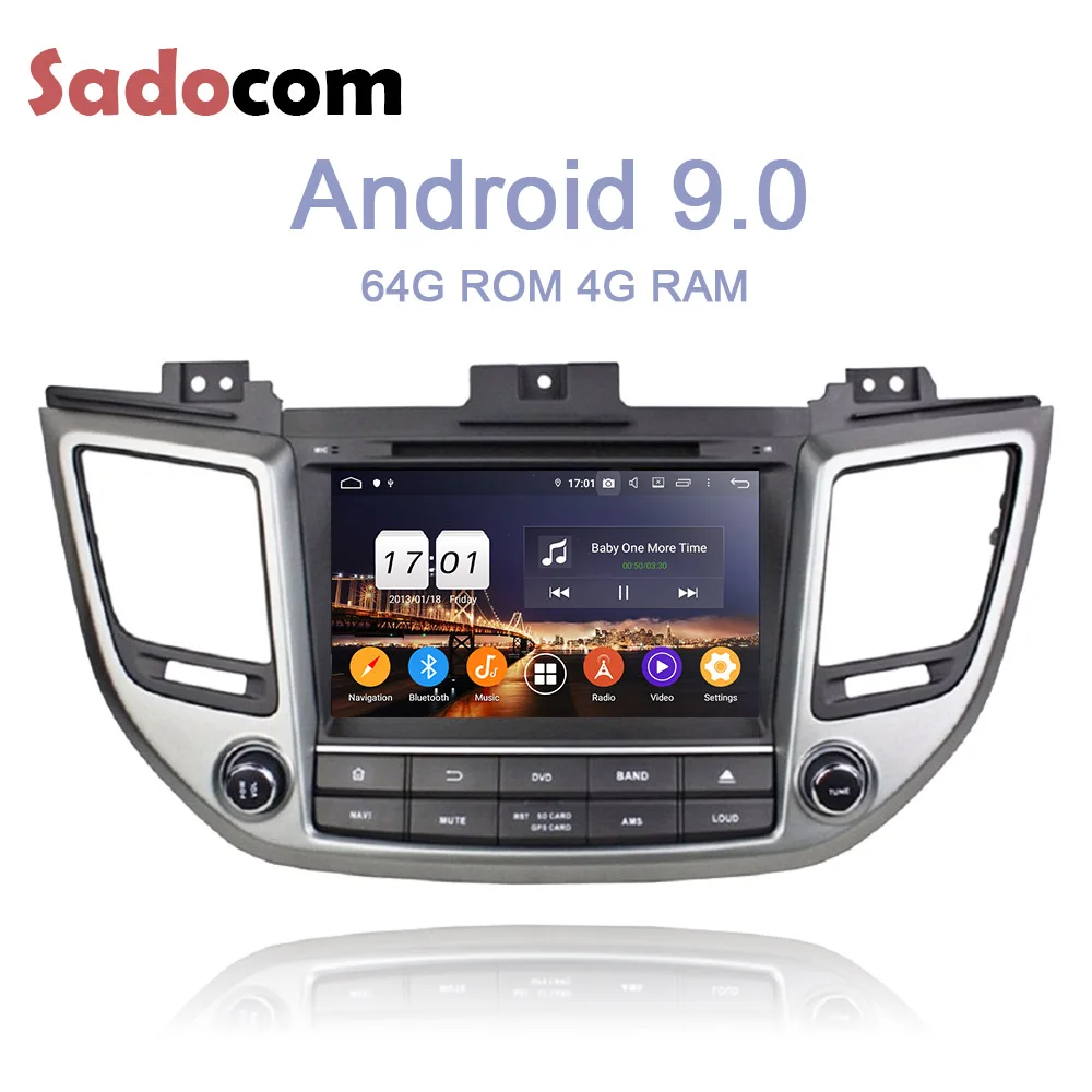 Ips " 2 din Android 9,0 64G+ 4G ram 8 Core автомобильный dvd-плеер для hyundai TUCSON IX35 мультимедиа авторадио Bluetooth