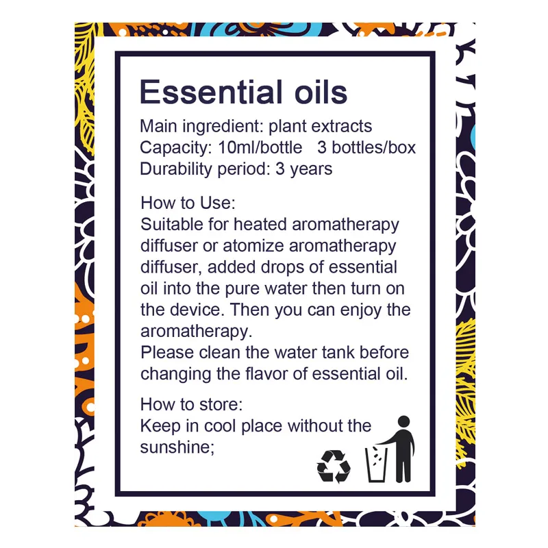 

Water-soluble Oil for Aromatherapy Humidifier 3 Kinds Fragrance of Lavender, Tea Tree,Lemongrass Essential Oil for Diffuser