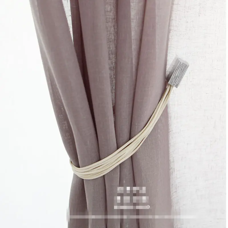 1 пара современных простых занавесок кожаная магнитная пряжка замшевые