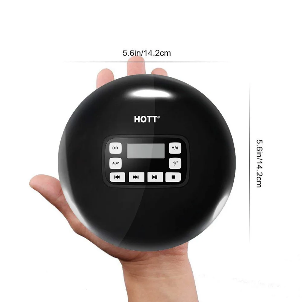 Bluetooth Portable CD Player Small Walkman with LED Display Anti-Skip/Shockproof Personal Compact Disc Music | Электроника