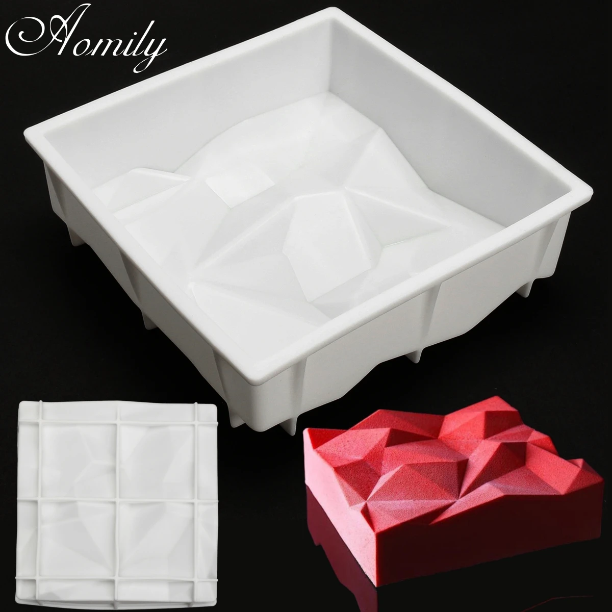 

Aomily Fondant Mousse Silicone Mold DIY Dessert Ice Cream Pastry Chocolate Baking Tools Bakeware Gumpaste Mould Decorating Tools