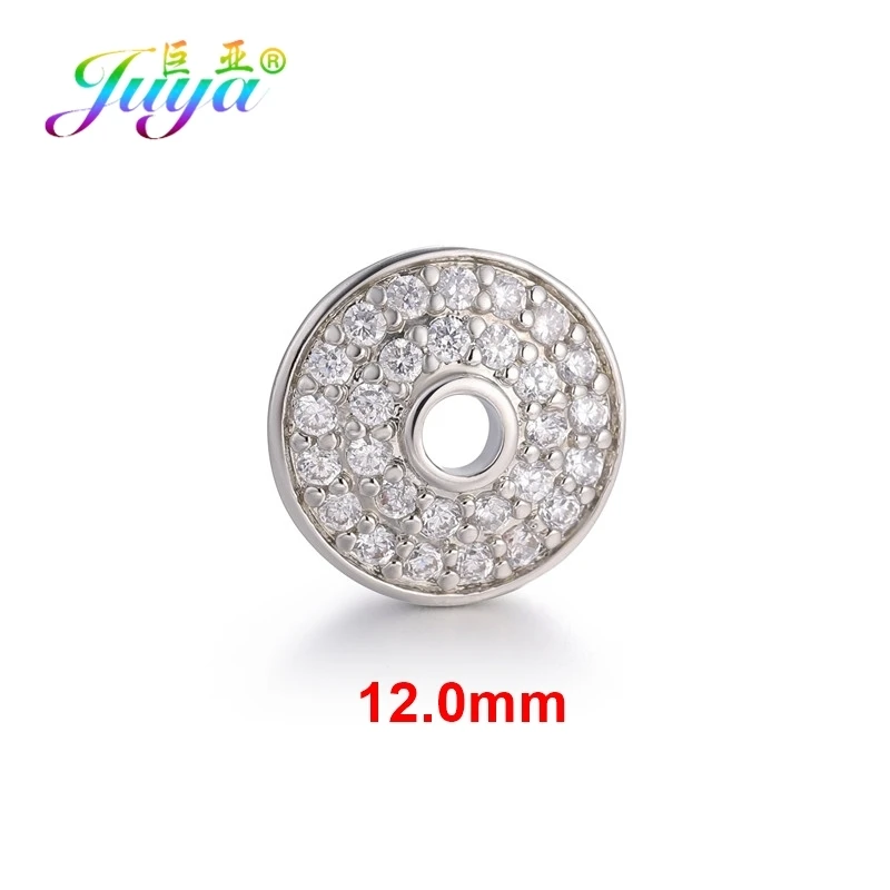 4 Pieces White Gold Juya, ручная работа, кисточки, серьги, аксессуары 8, 10, 12 мм, украшение, цветок, разделитель, бусины, шапки для рукоделия, для женщин, модное Изготовление ювелирных изделий - Цвет: 4 Pieces White Gold