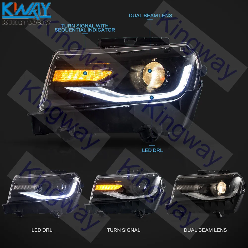 Бесплатная доставка-King Way - Pair передние светодиодные фары для фар ФАР ДЛЯ Chevrolet Chevy