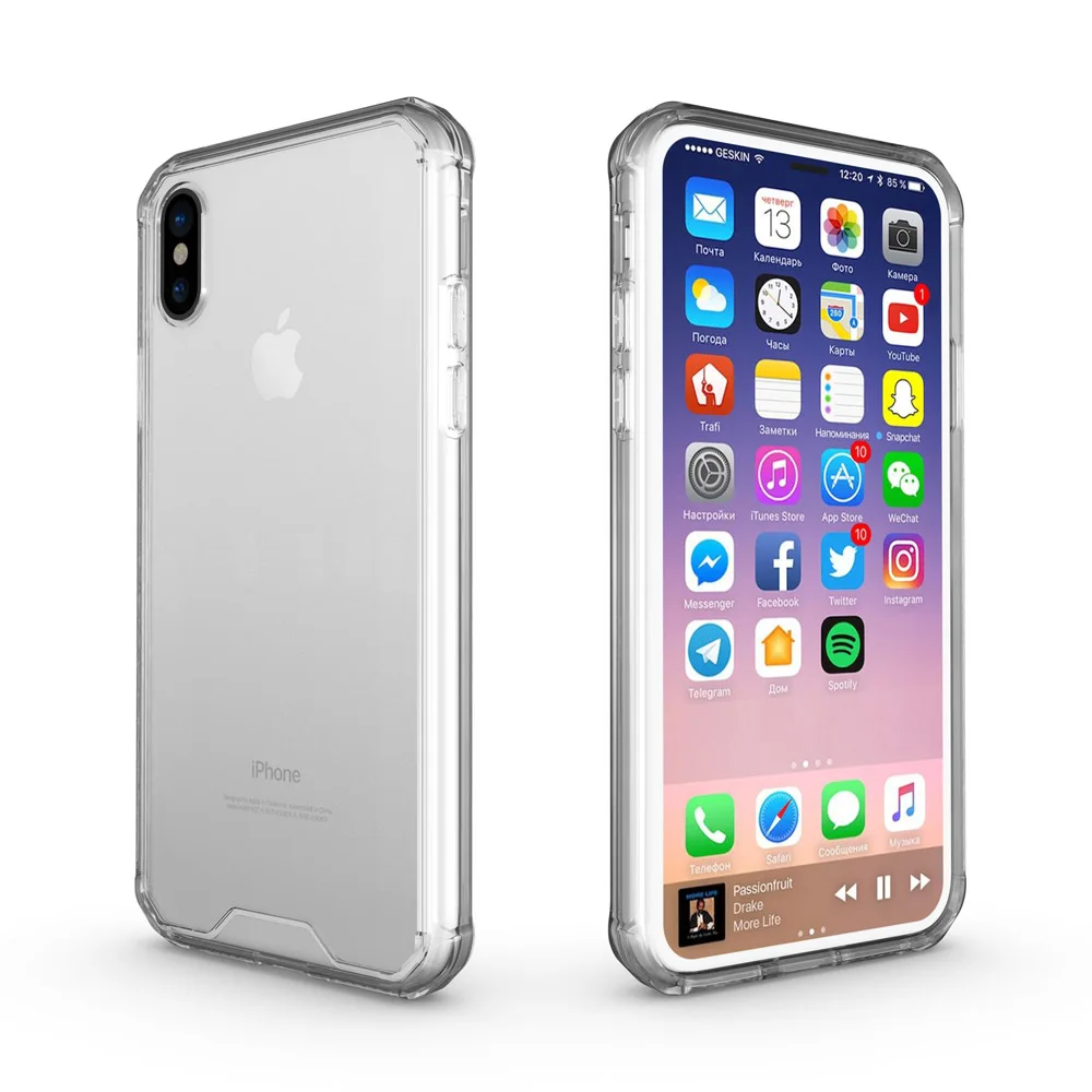 Прозрачный чехол для телефона iPhone 6 6s 7 8 X XS XR Plus Max S7 S8 S6 iPhoneXR iPhoneXS 6splus 7plus 8plus XSmax iohone |