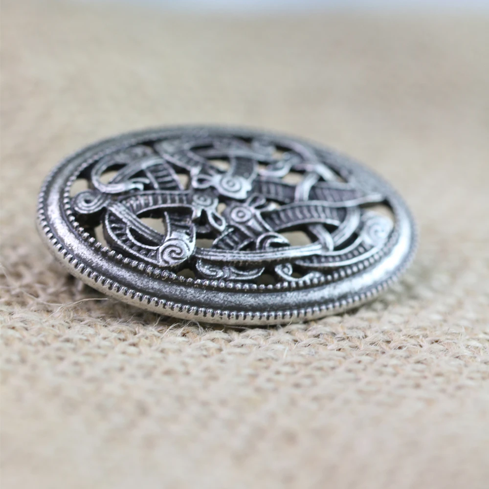 

Langhong 10pcs Nordic Vikings Amulet Sweden Dragon Set Brooches Viking brosch jewelry Talisman