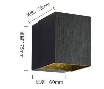 3 Вт светодиодные Настенные светильники поверхностный монтаж кубический
