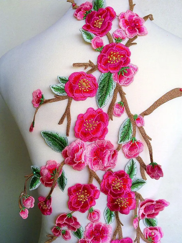 Аппликация кружевная без клея для платья или классической одежды 30 х75 см | Дом и