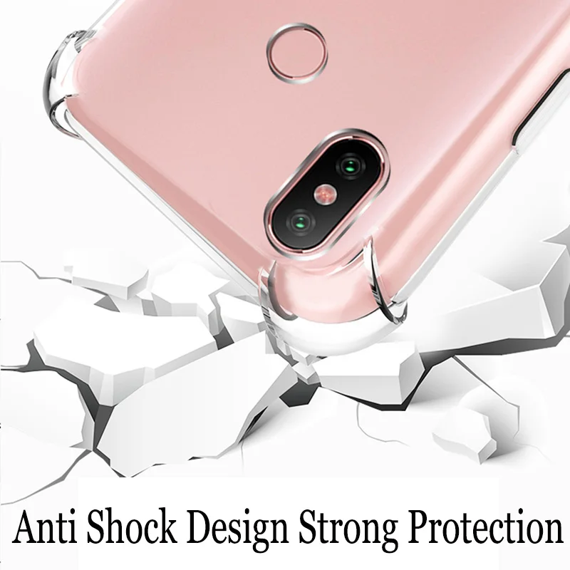 Чехол для Xiaomi Mi A2 2 шт. противоударный мягкий защитный чехол прозрачная задняя
