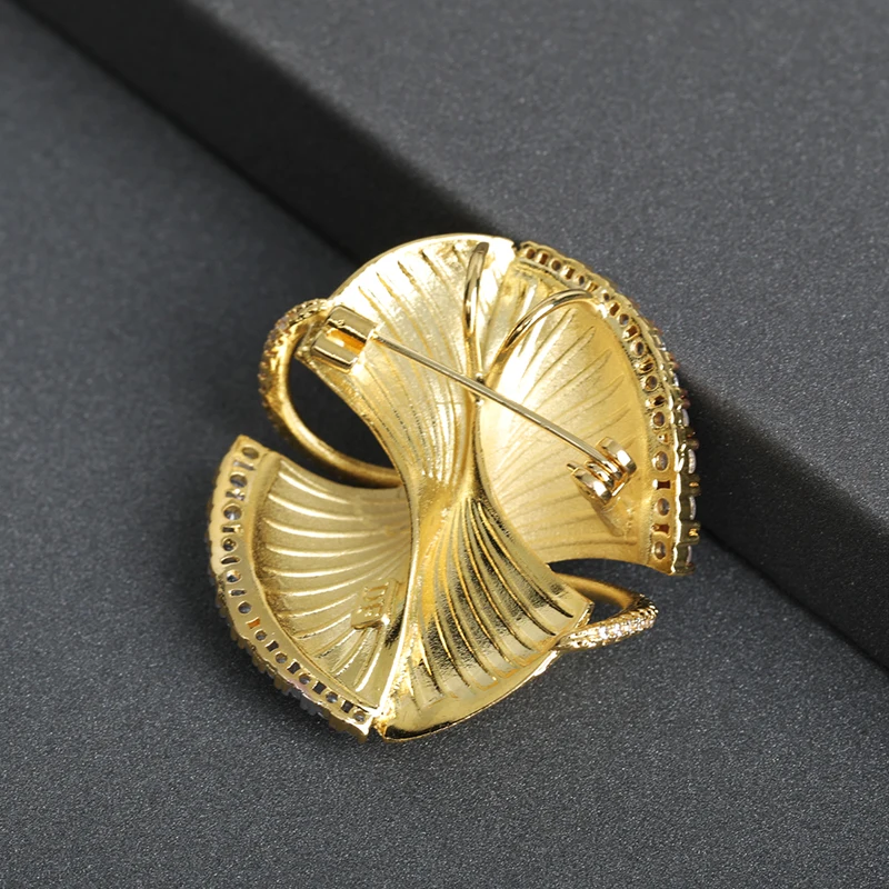 Женская медная брошка Funmor нежная из циркония AAA на свадьбу день рождения банкет