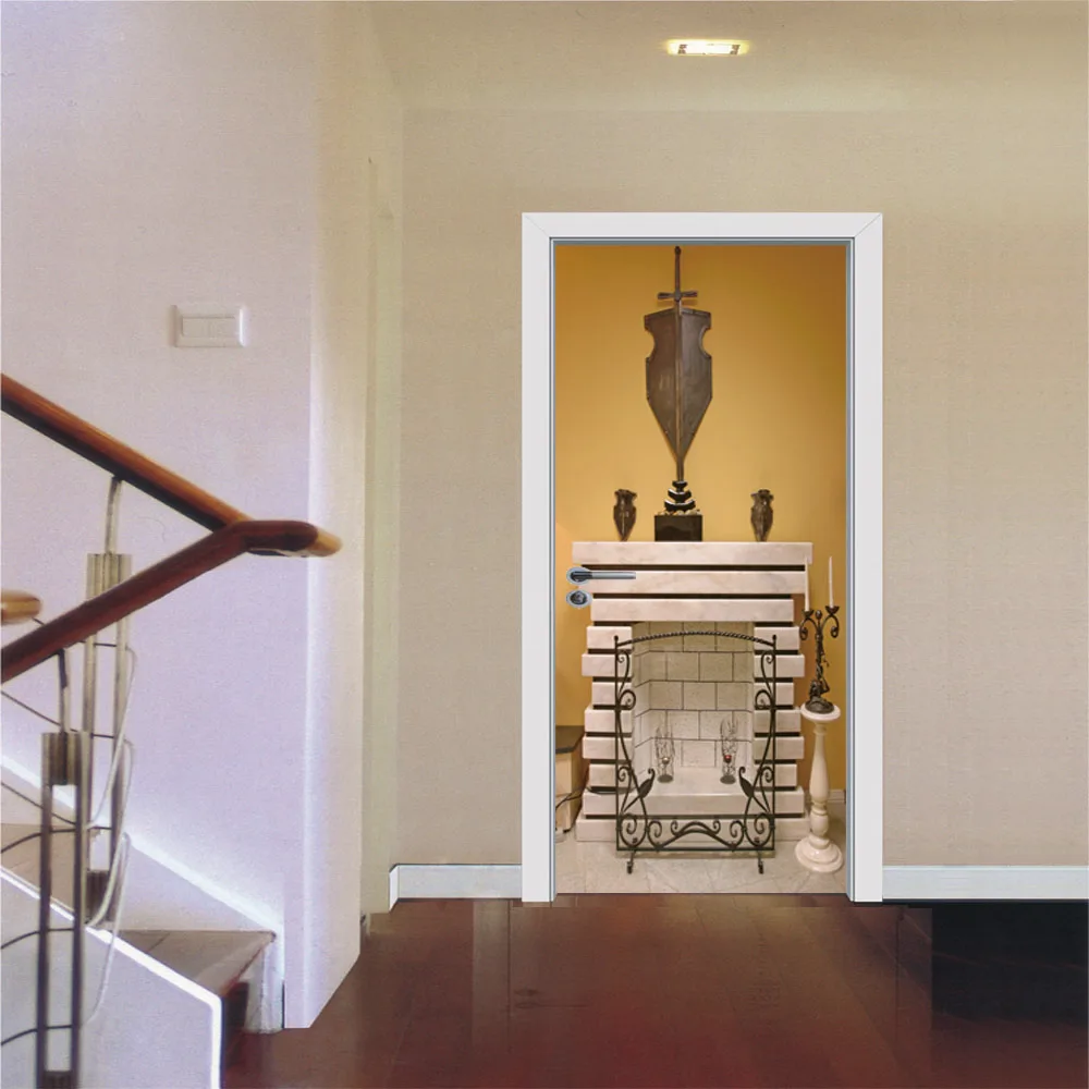 Декоративные наклейки на дверь в европейском стиле 70*200 см|Наклейки стену| |