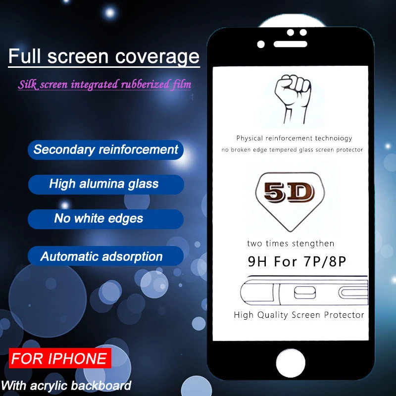 Защитное стекло Arvin 5D для iPhone 7 8 6 6S plus полноэкранная защита закаленное X R XS
