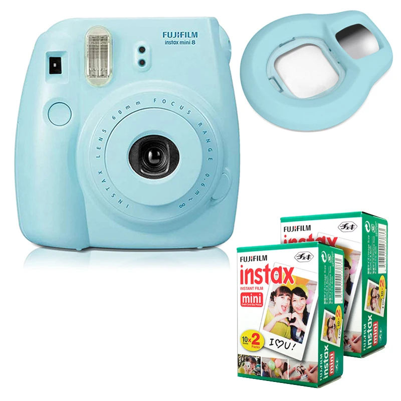 Fujifilm Instax Mini 8 Instant Camera синий + Fuji White Edge 40 Film Close up Lens синий|instant camera|fujifilm instax mini 8instax |