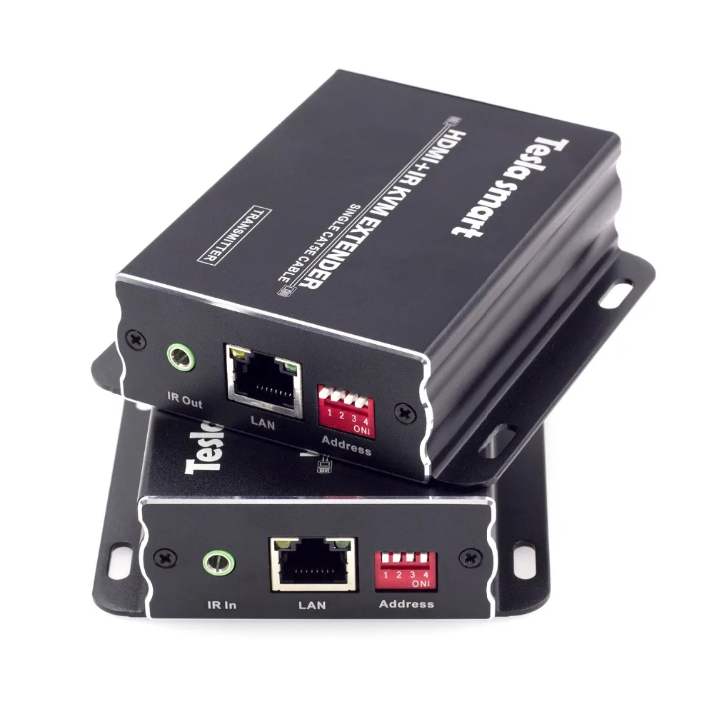Tesla Smart HDMI удлинитель 120 м KVM по TCP/IP Ethernet через один Cat5e/6 кабель 1080 P с ИК-до 120 м