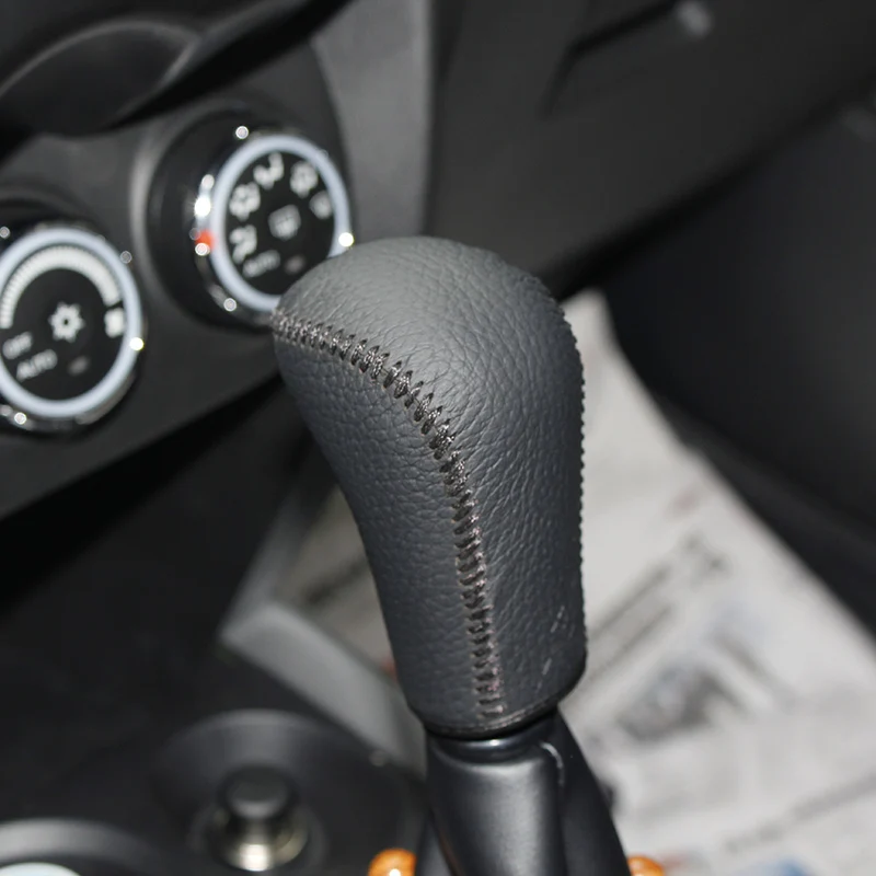 Чехол ppc из натуральной кожи, ручка переключения передач для Mitsubishi ASX MT, чехол для автомобиля, ручка переключения передач, ручка переключения передач