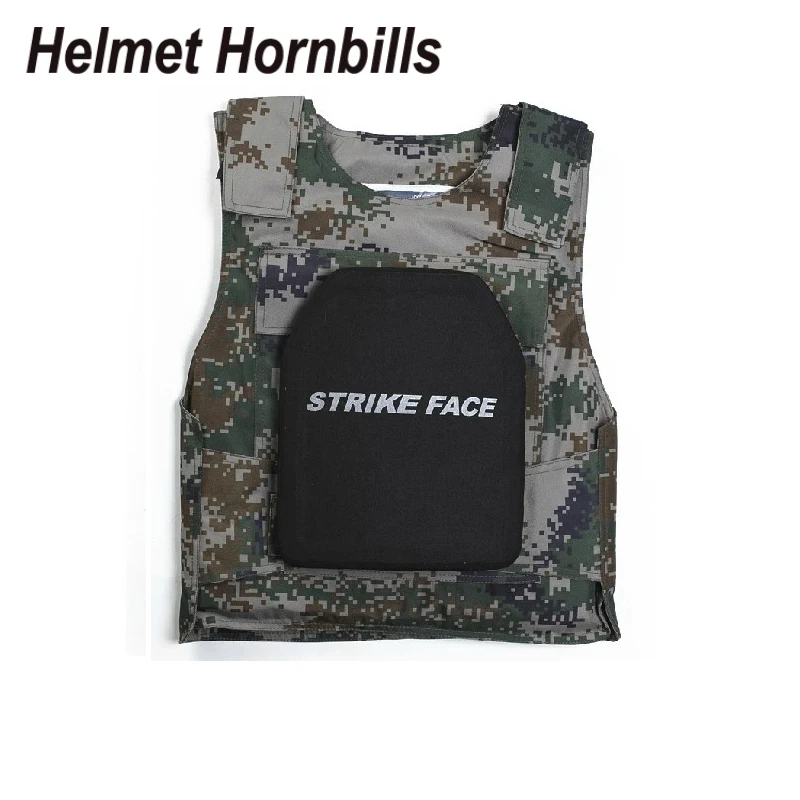 

Helmet Hornbills 2PCS Silicon Carbide&PE Level IV Bulletproof Panel Level 4 Stand Alone Ballistic Panel Level 4 Body Armor Plate