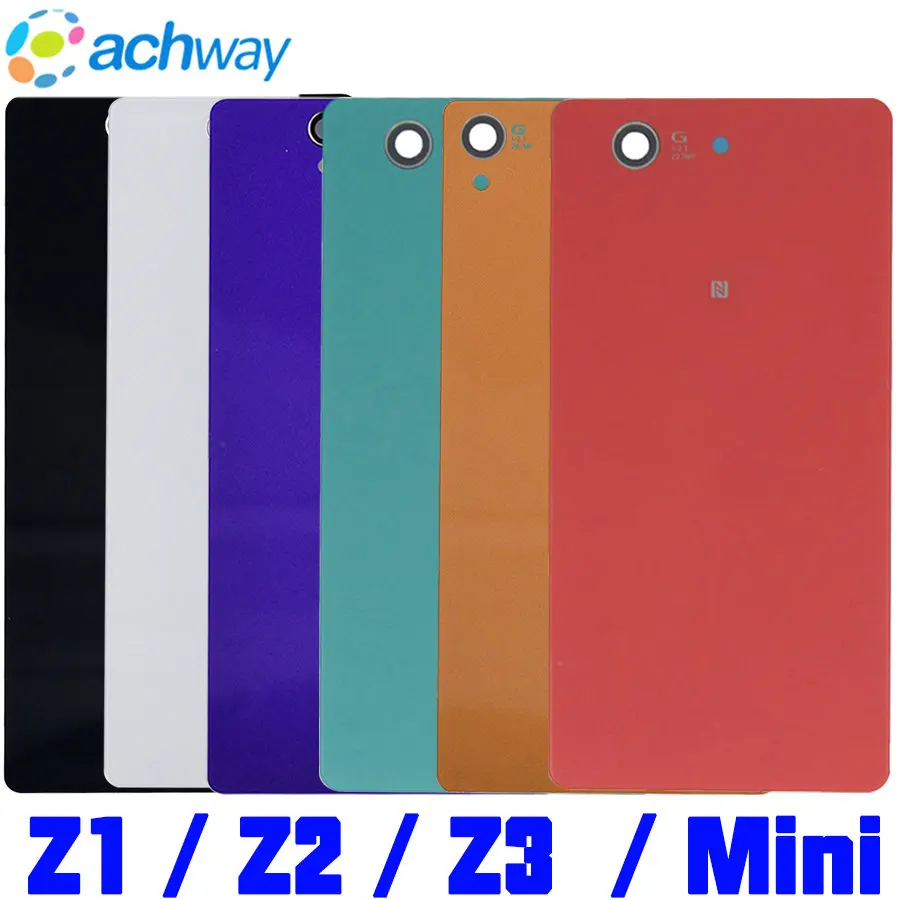 Новая задняя дверь батарея крышка Стекло Замена чехол для Sony Xperia Z1 Z2 Z3 Compact Mini с