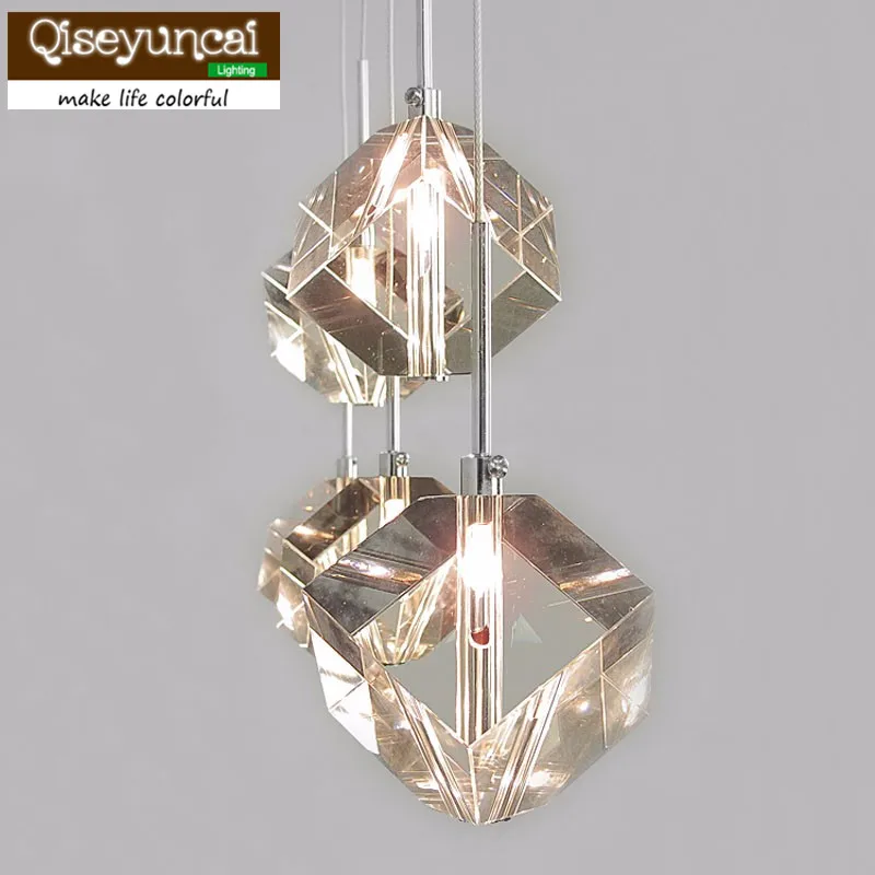 Т прозрачный кристалл LED столовая Бар подвесной светильник современная мода