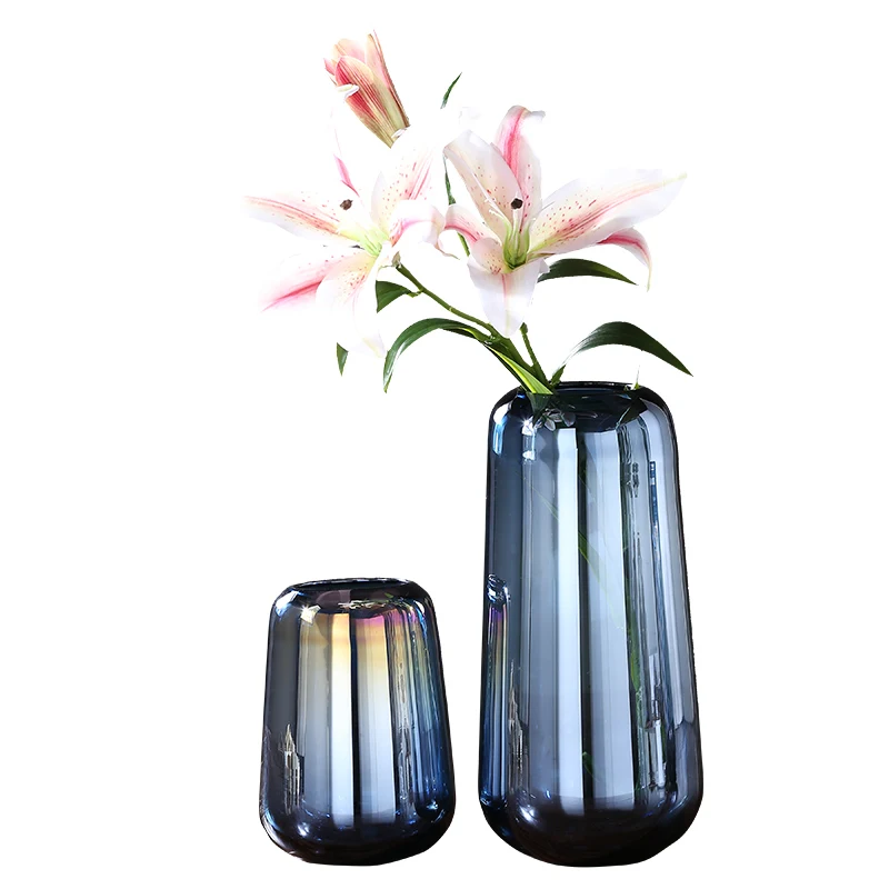 

Multi Color plating glass vase jarrones decorativos moderno glass terrarium flower vases weddings floreros de mesa home decor