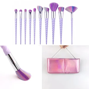 Набор кистей для макияжа с единорогом