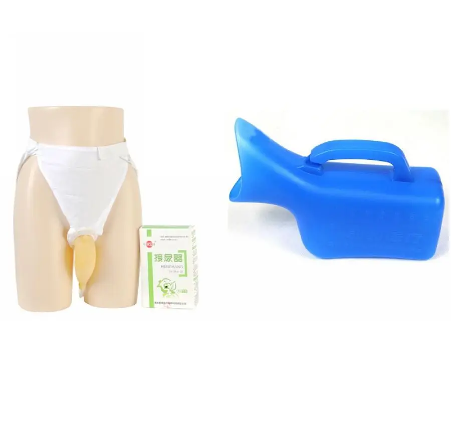 

Breathable Silicone urine collector bag + 1 urine bottle bed aged hemiplegia Disabled for male old elderly men & women female