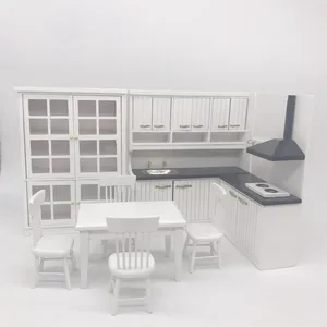 Мебель для кукольного домика 1:12, деревянная кухонная плита миниатюрный шкафчик, ролевые игры, игрушки для девочек, подарки