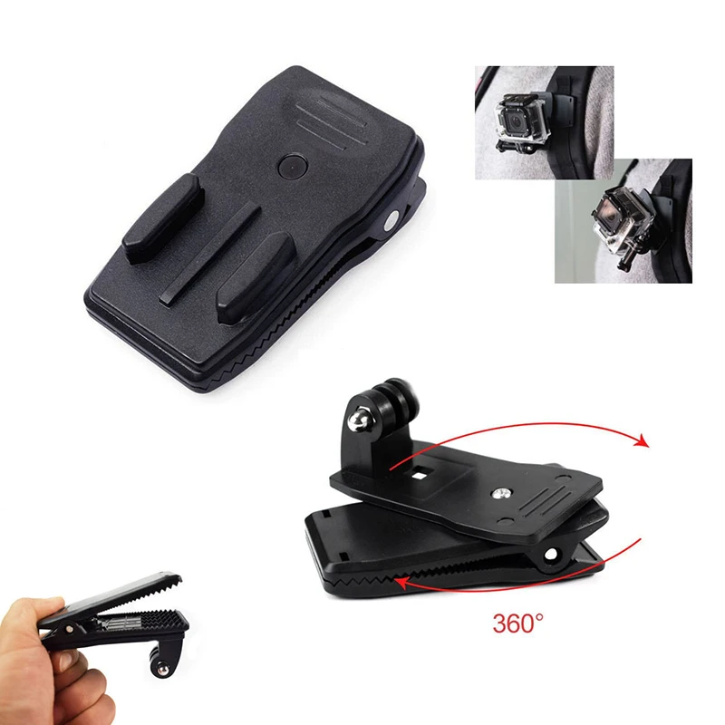 Зажим с поворотом на 360 градусов для GoPro Hero Go Pro аксессуары 6 5 4 3 2 1 Xiaomi Yi SJCAM SJ4000