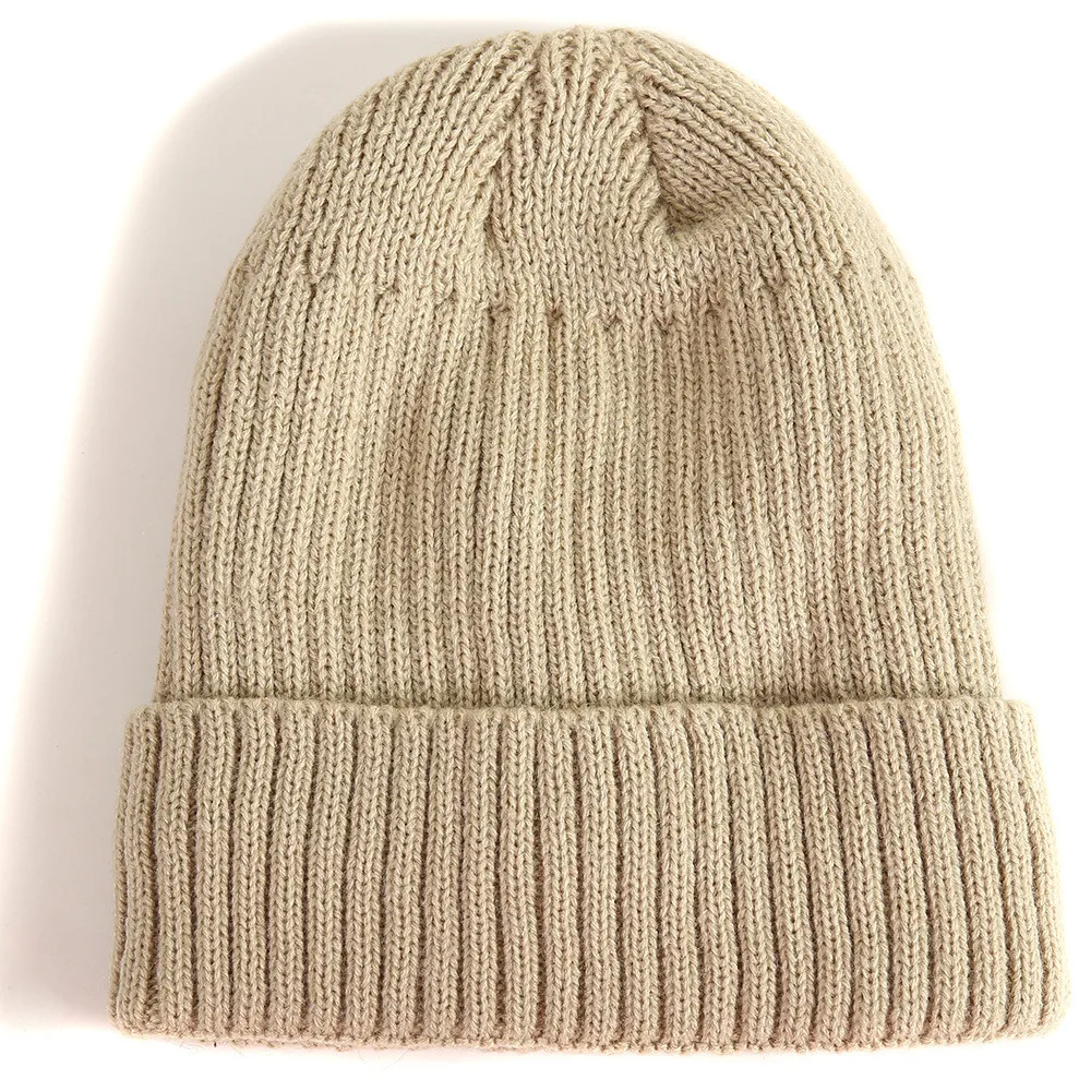 Женская Вязаная Шерстяная Шапка Gorros Mujer теплая Повседневная вязаная шапка с